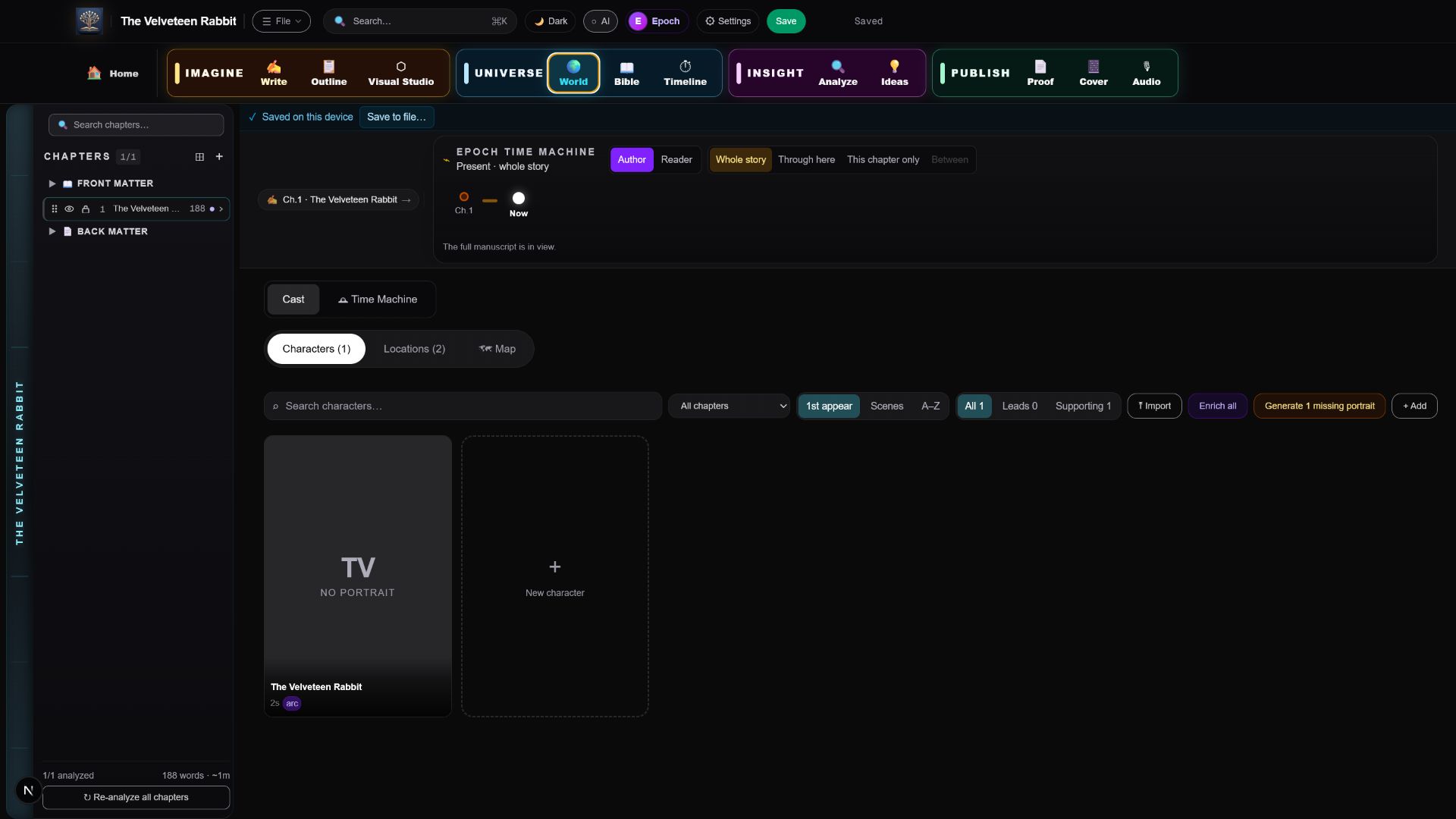 Epoch Studio world view